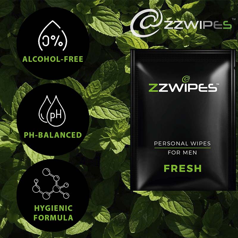 90 Mint Wet Wipes for Men – Toilet, Gym & Travel | Biodegradable