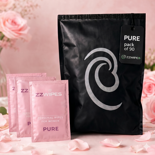 90 Rose Wet Wipes for Women – Toilet, Gym & Travel | Biodegradable
