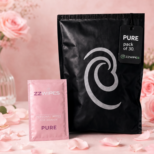 30 Rose Wet Wipes for Women – Toilet, Gym & Travel | Biodegradable